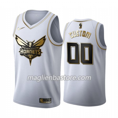 Maglia NBA Charlotte Hornets Personalizzate Nike 2019-20 Bianco Golden Edition Swingman - Uomo